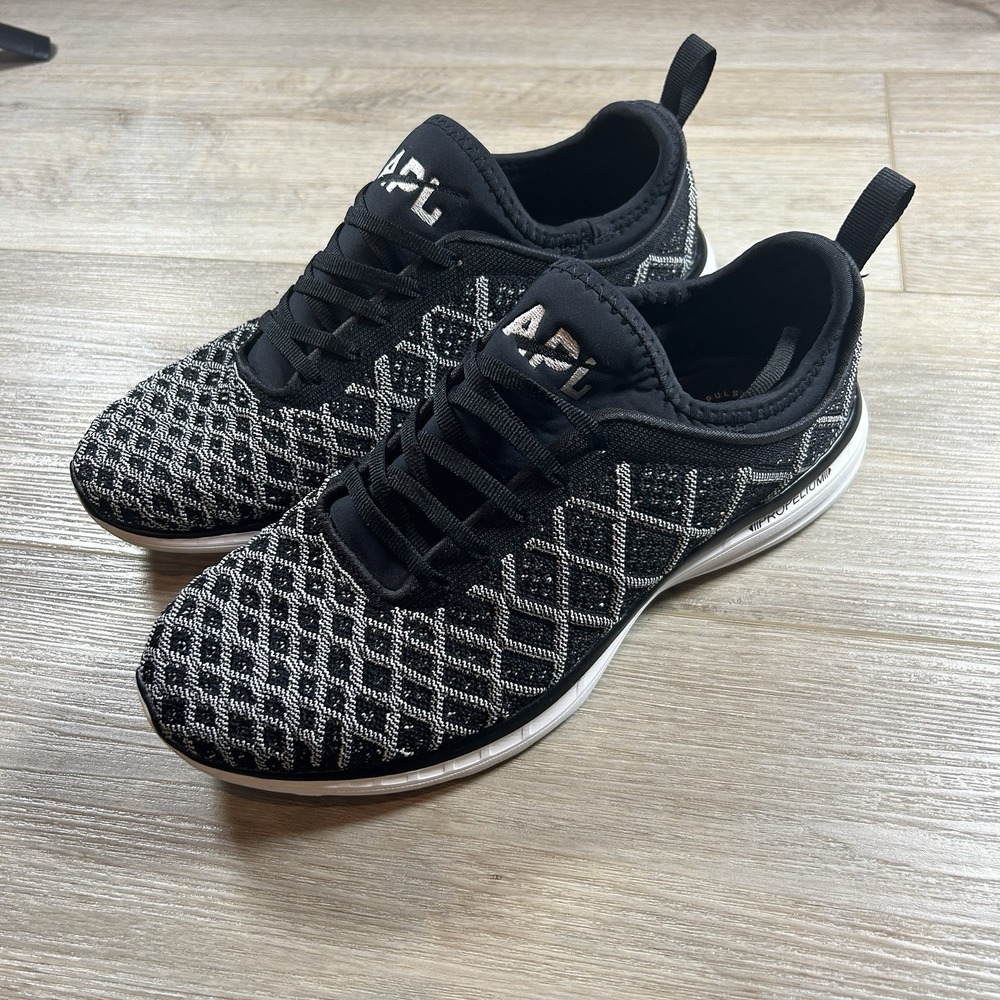 APL Womens Techloom Phantom Black‎ Grey White Size 10 Vegan